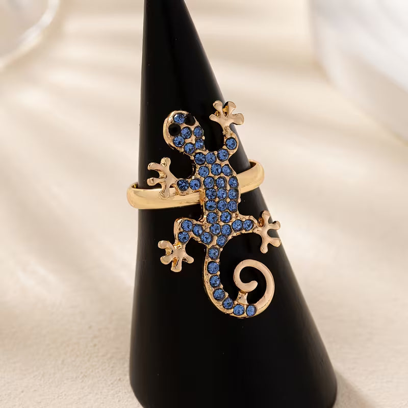 Gecko lykkebringer øreringe med gratis ring | Begrænset tilbud