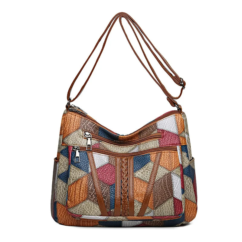 Lisa™ | Fern Patchwork Skuldertaske