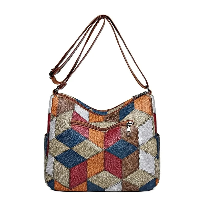Lisa™ | Fern Patchwork Skuldertaske