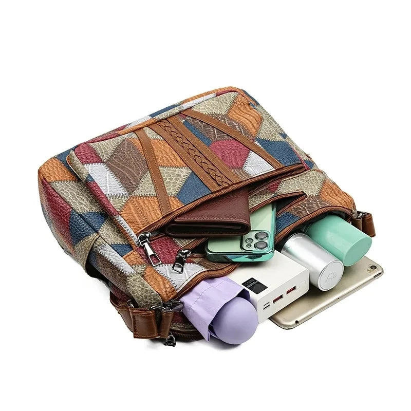Lisa™ | Fern Patchwork Skuldertaske