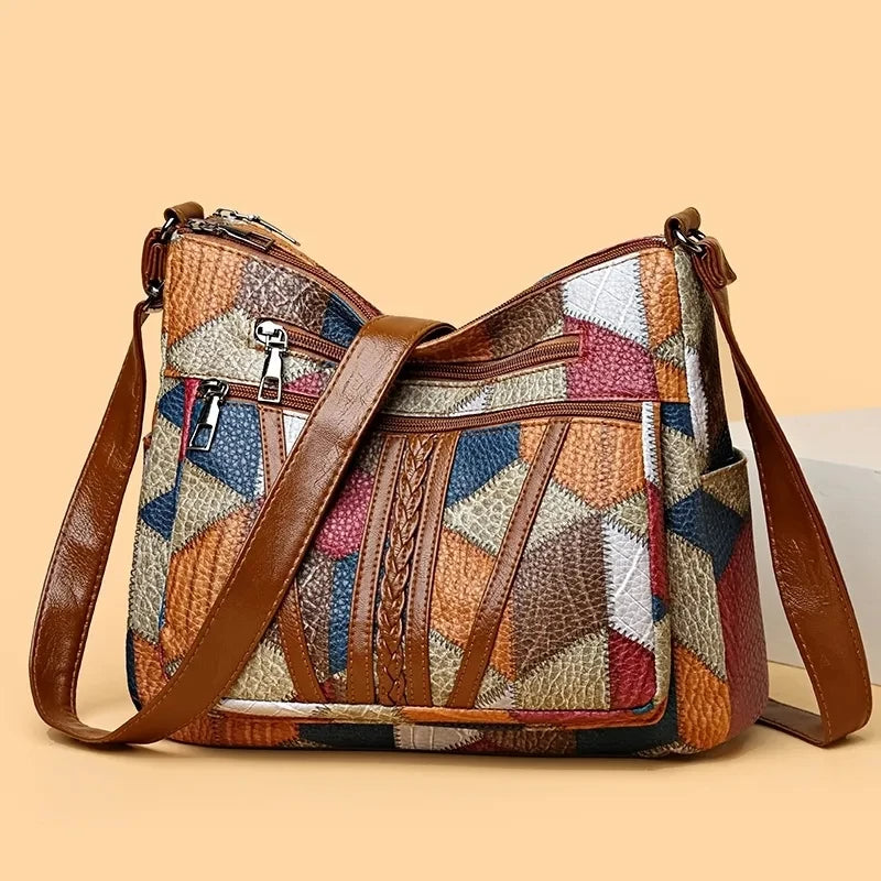 Lisa™ | Fern Patchwork Skuldertaske