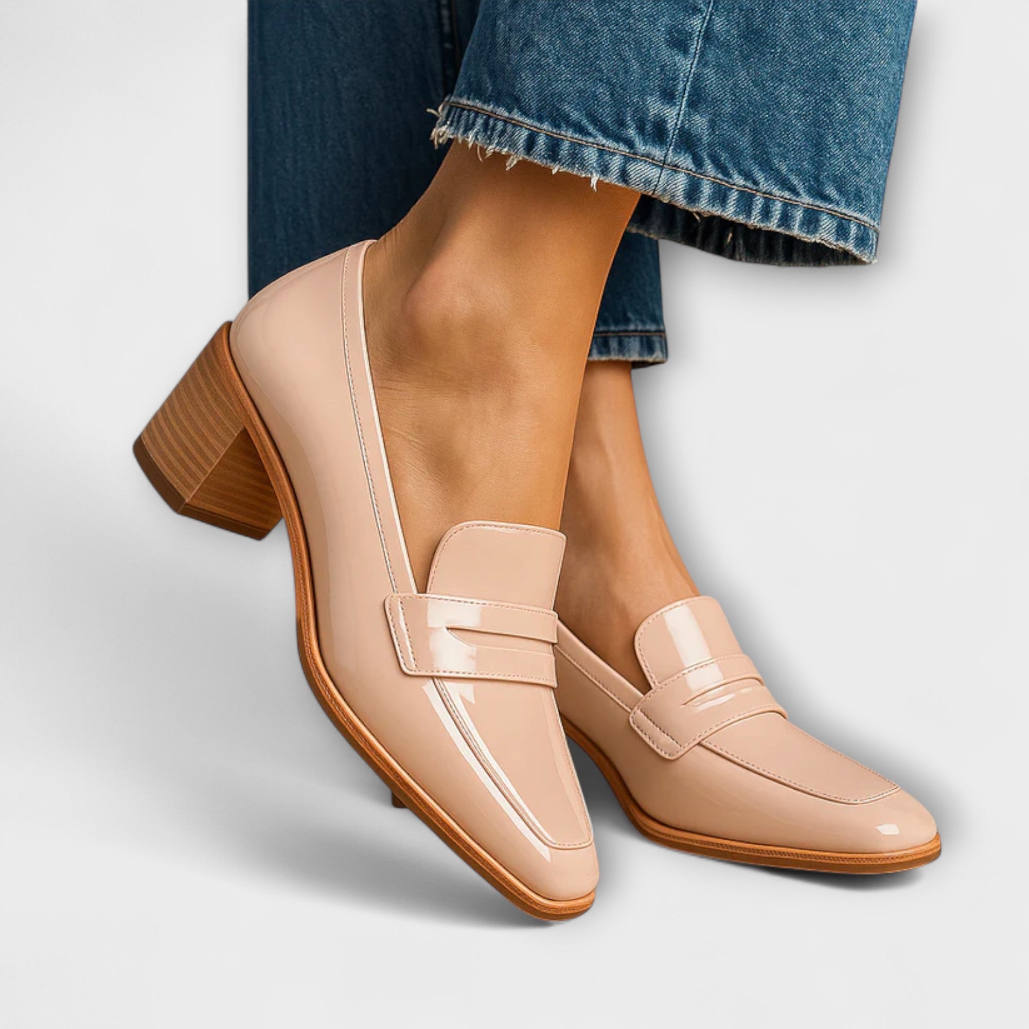 Elaine – Skinnende Loafers