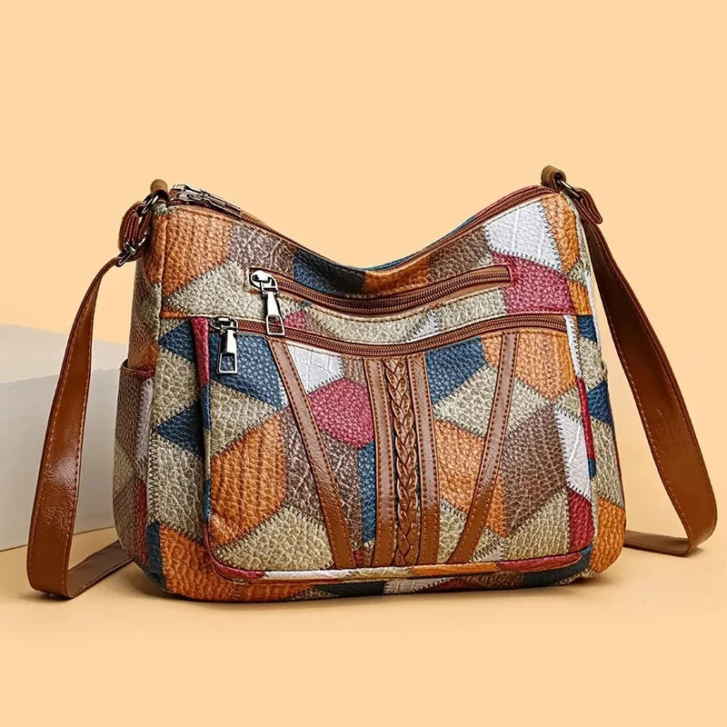 Lisa™ | Fern Patchwork Skuldertaske