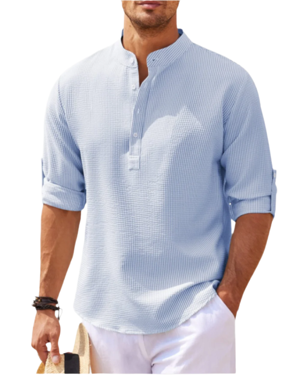 Langærmet poloshirt