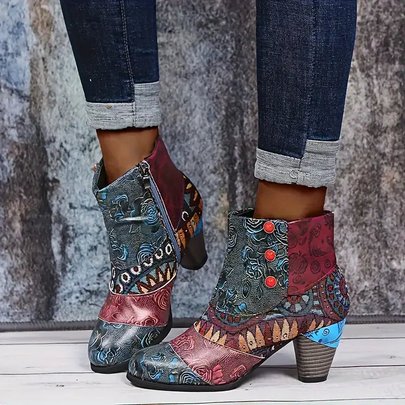 Azura™ | Etniske mønstrede ankelstøvler
