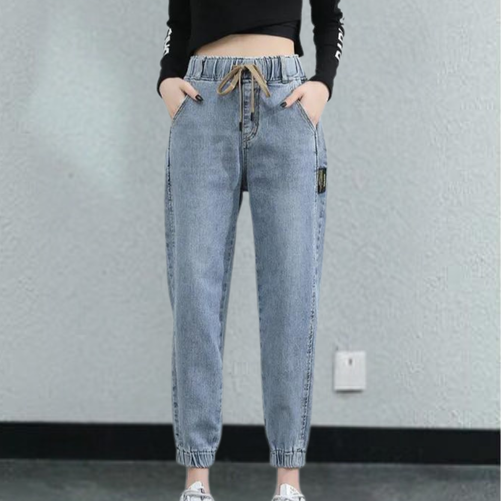 Louise | Stilfulde Denim Jogger Bukser