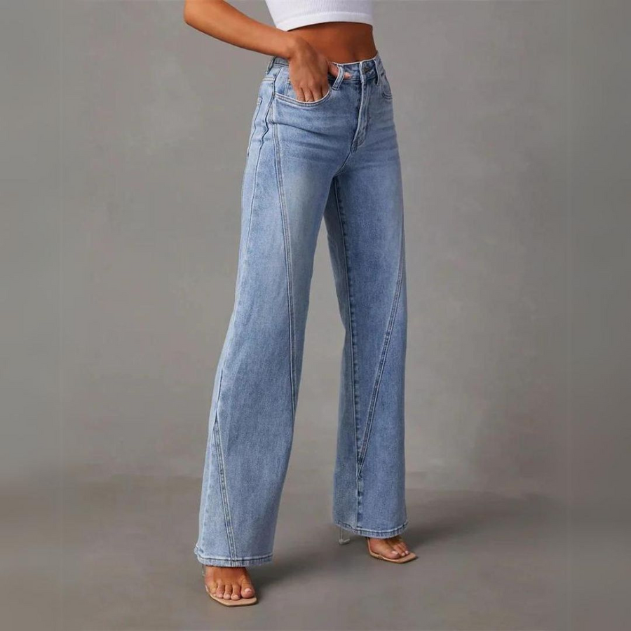 Sofia™ | Stilfulde Højtaljede Wide-Leg Jeans