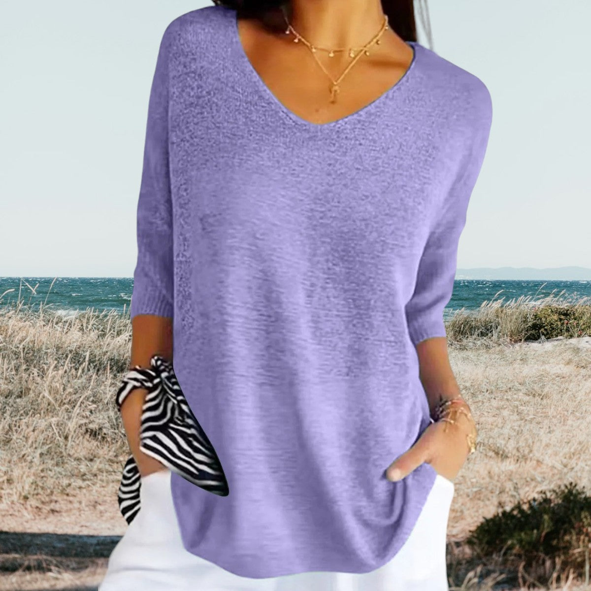 Nena | Stilfuld V-Hals Casual Top