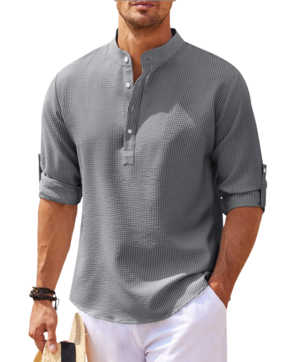 Langærmet poloshirt