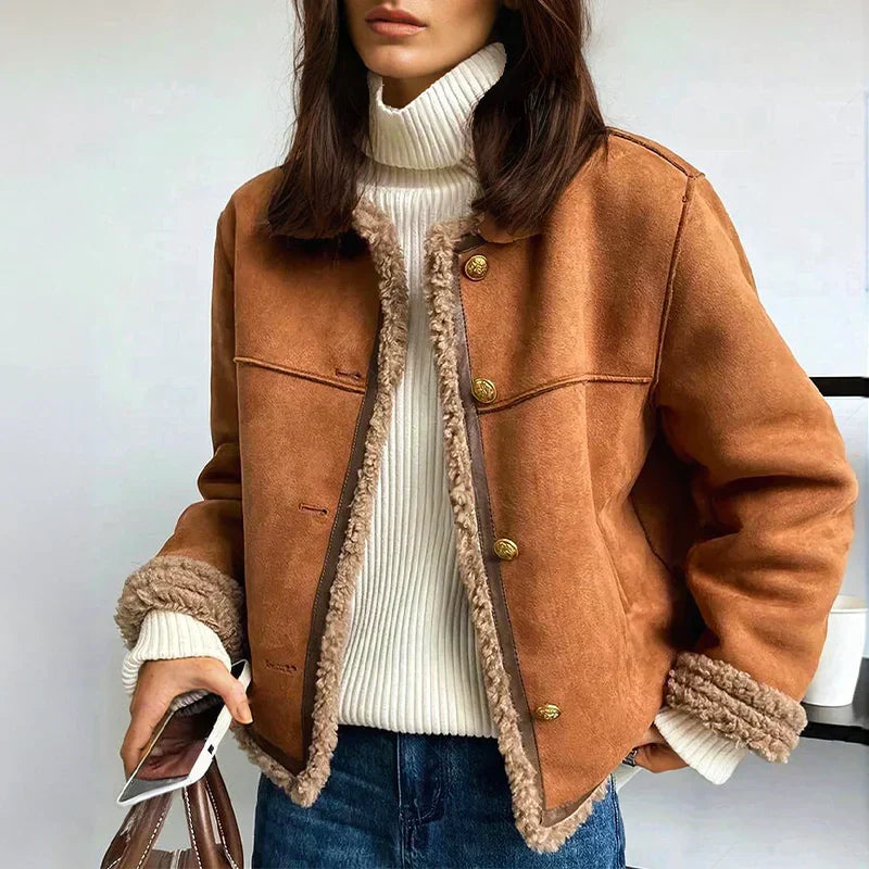 Milou™ | Stilfuld Jakke med Sherpa-for