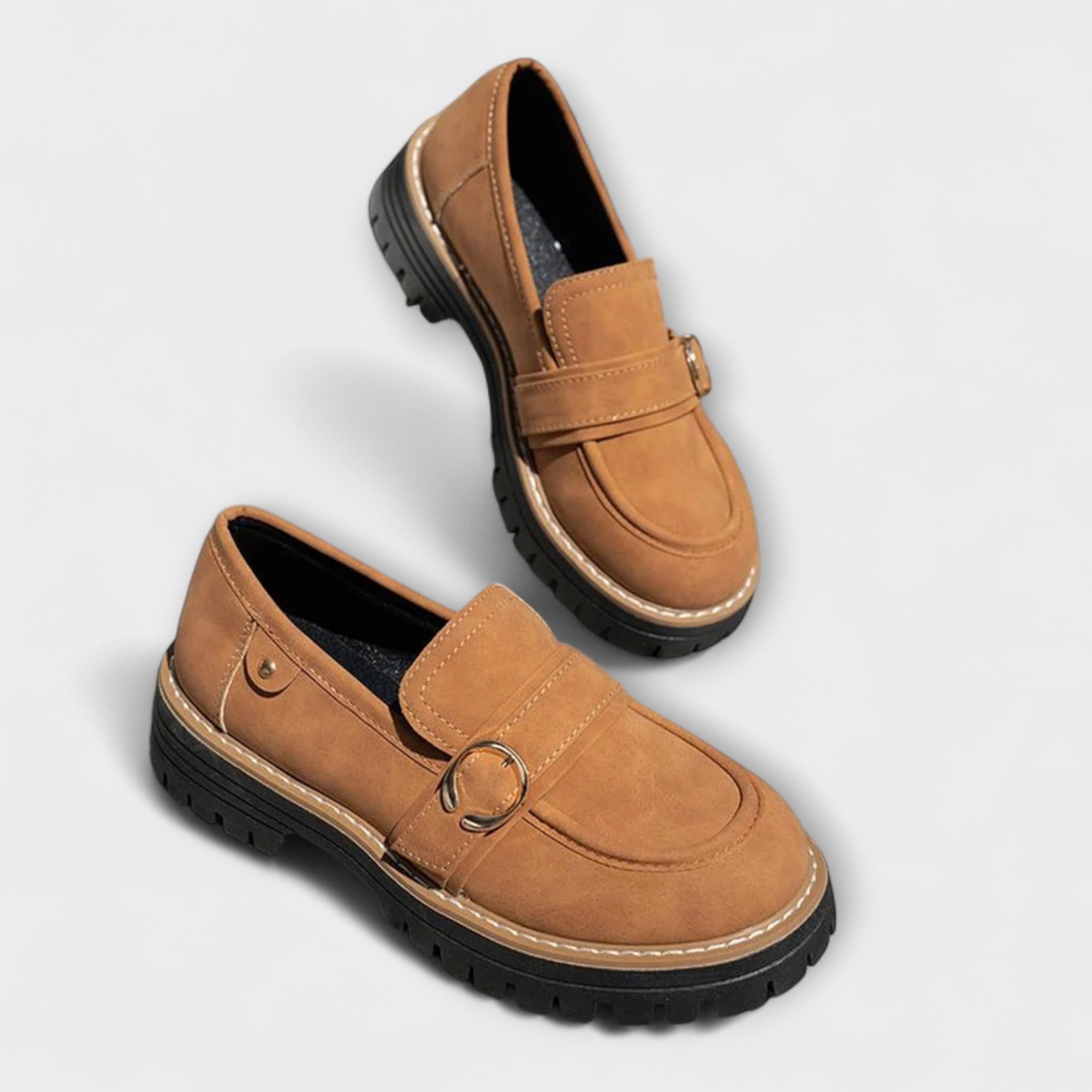 Lora – Casual Loafers med Rund Snude