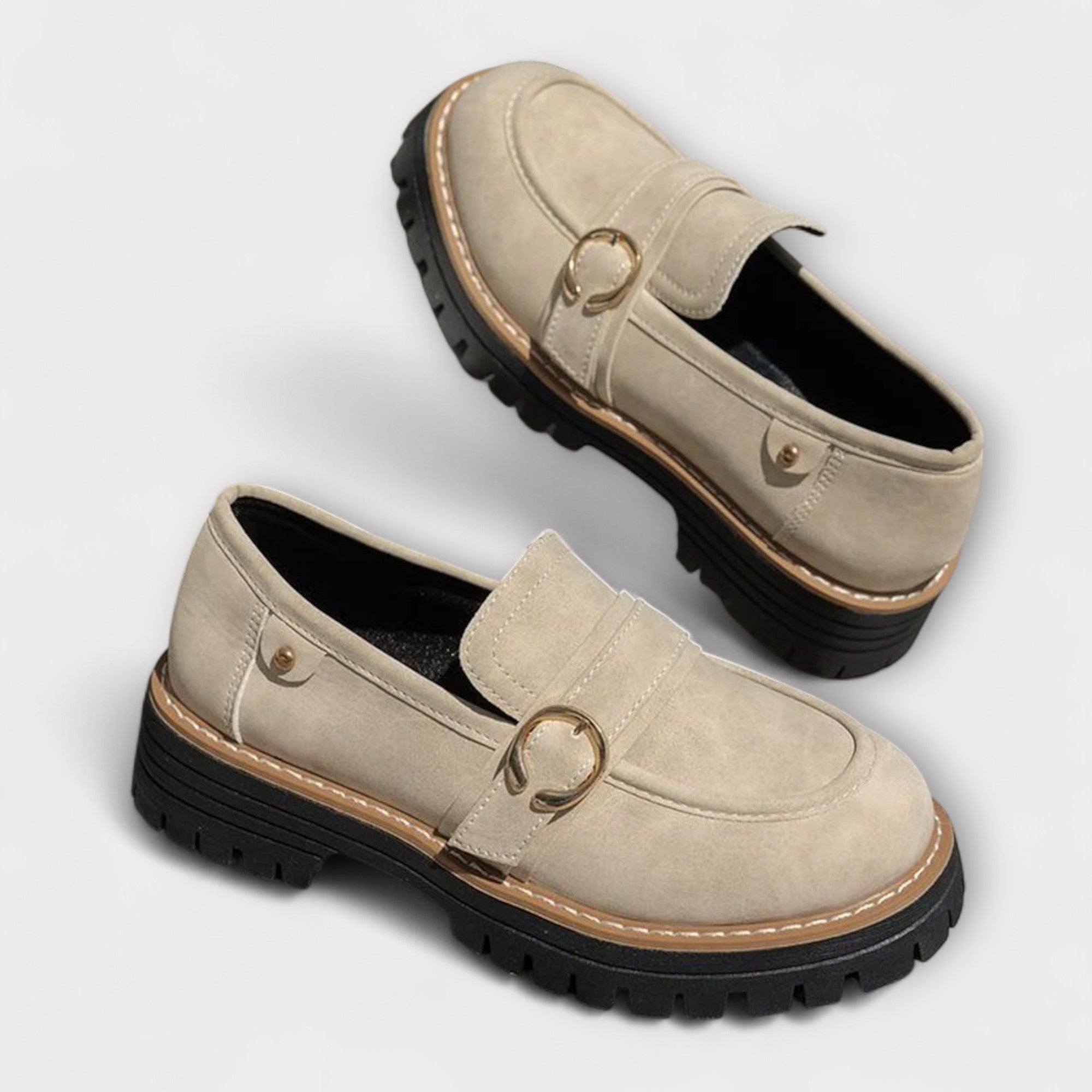 Lora – Casual Loafers med Rund Snude