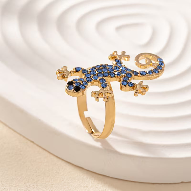 Gecko lykkebringer øreringe med gratis ring | Begrænset tilbud