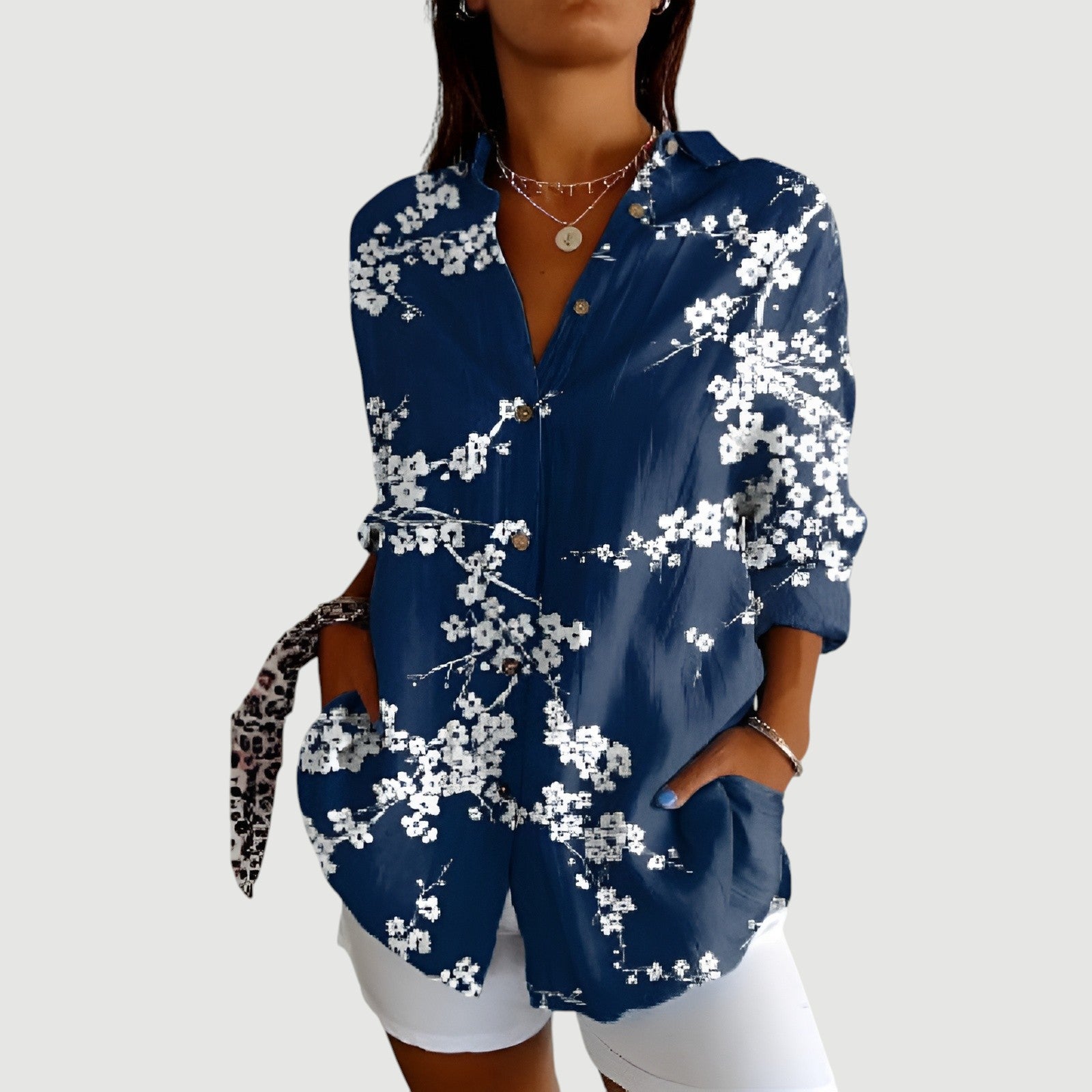 Viola™ | Bluse med farverigt design