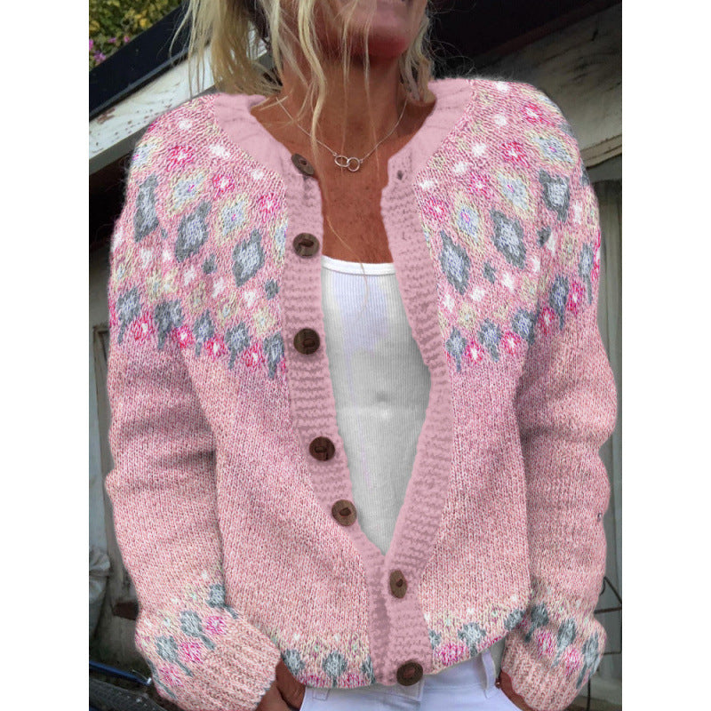 Lotte™ – Let cardigan med legende print