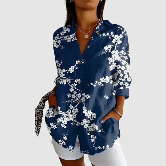 Ida™ bluse med farverigt design