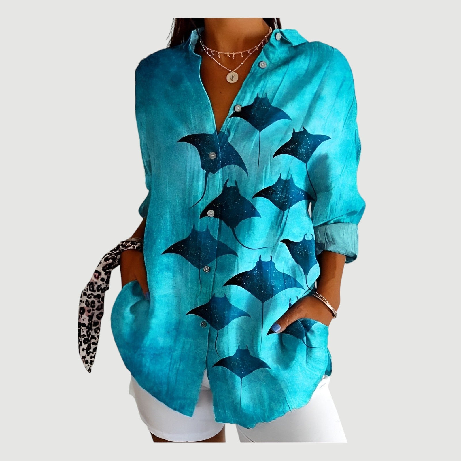 Yrsa™ | Bluse med farverigt design