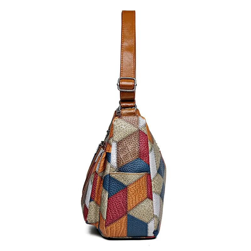Lisa™ | Fern Patchwork Skuldertaske