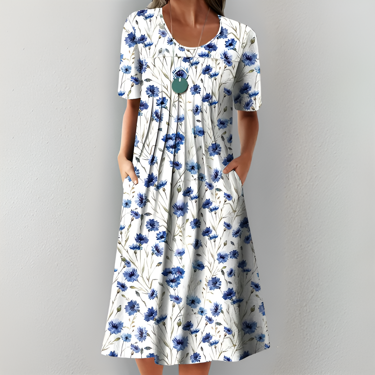 Sofia™ | Blomstret Midikjole