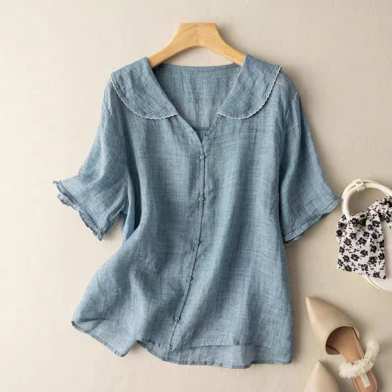 Sofia™ | Luftig linnedbluse 