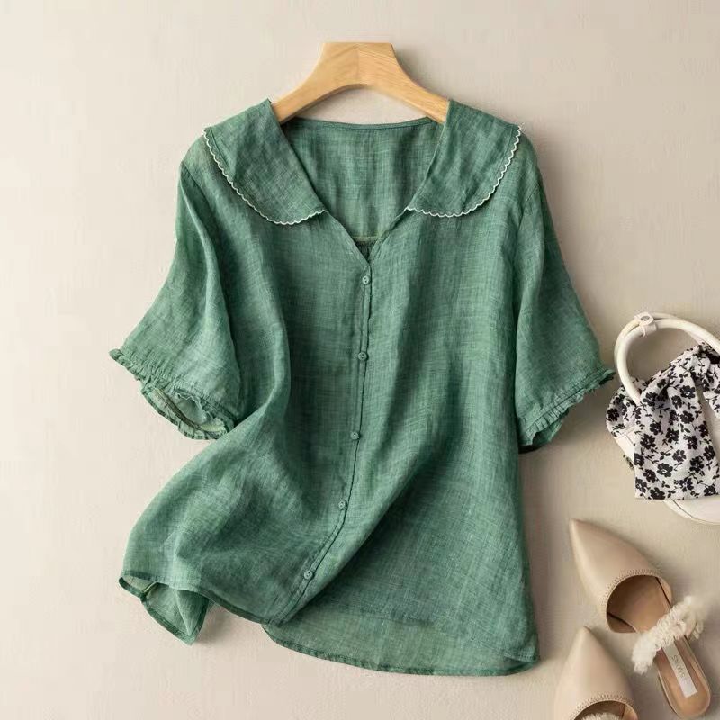 Sofia™ | Luftig linnedbluse 