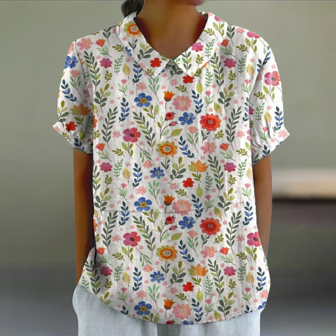 Sofia™ | Blomstret Bluse 