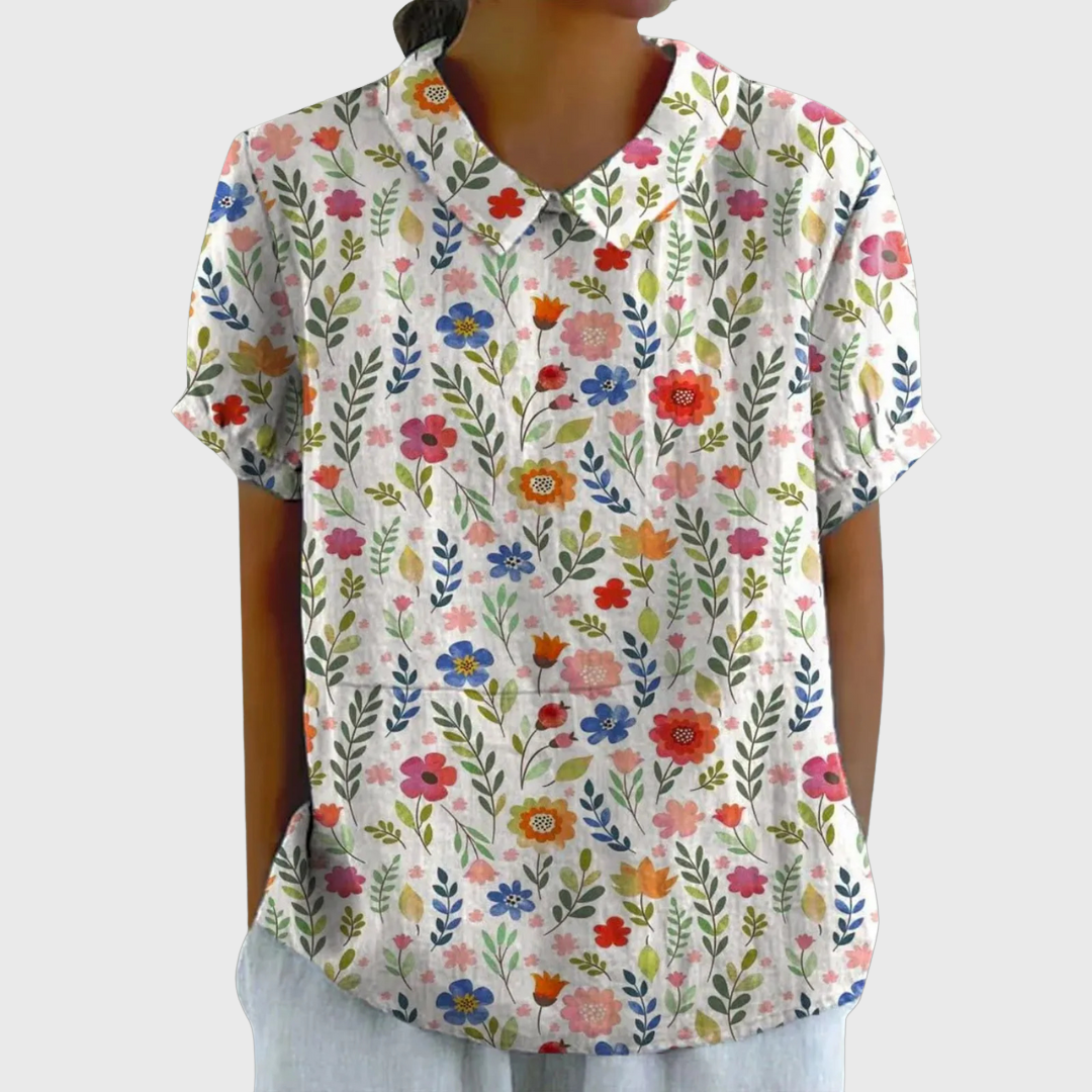Sofia™ | Blomstret Bluse 