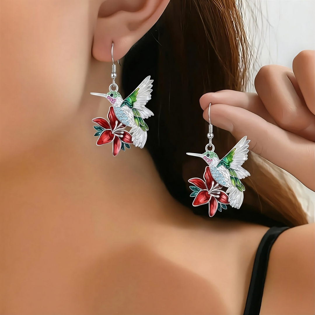 Magisk kolibri øreringe med gratis halskæde | Begrænset tilbud