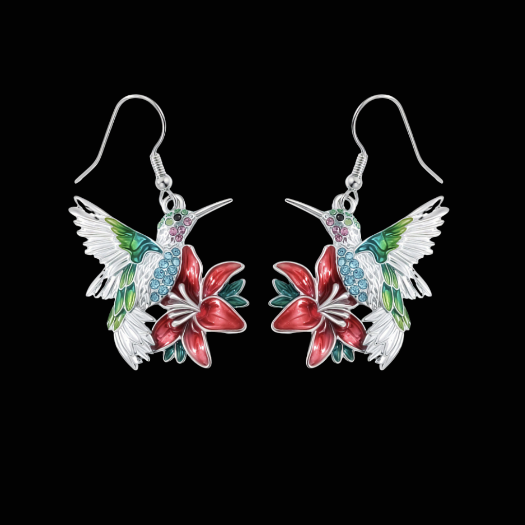 Magisk kolibri øreringe med gratis halskæde | Begrænset tilbud