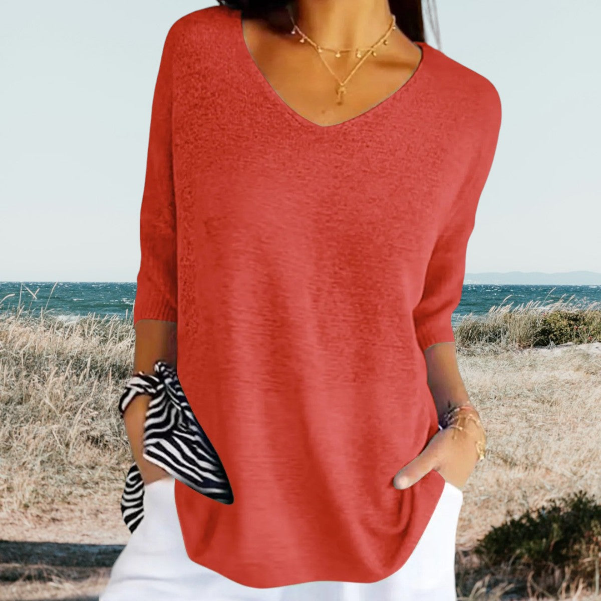 Nena | Stilfuld V-Hals Casual Top