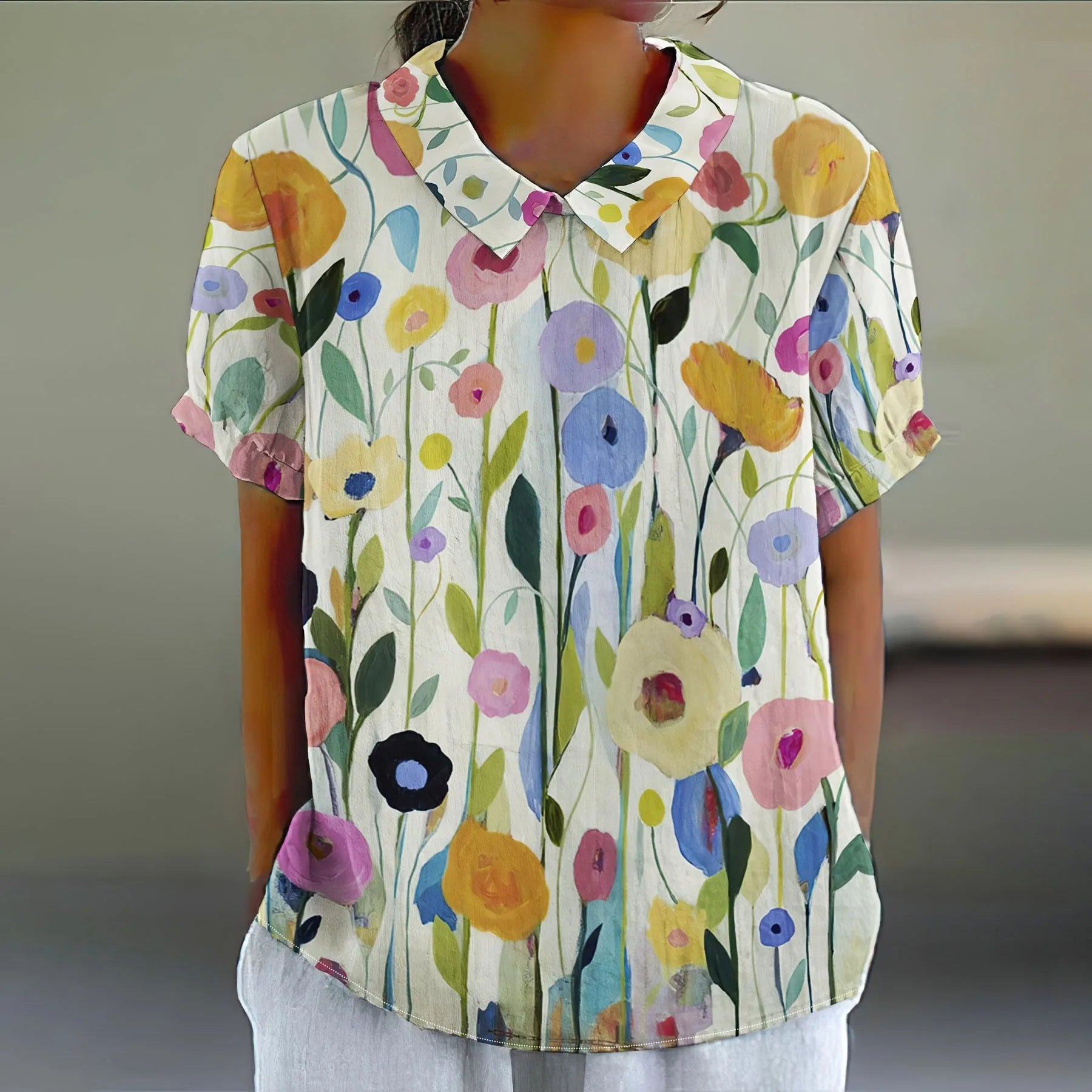 Sofia™ | Blomstret Bluse 