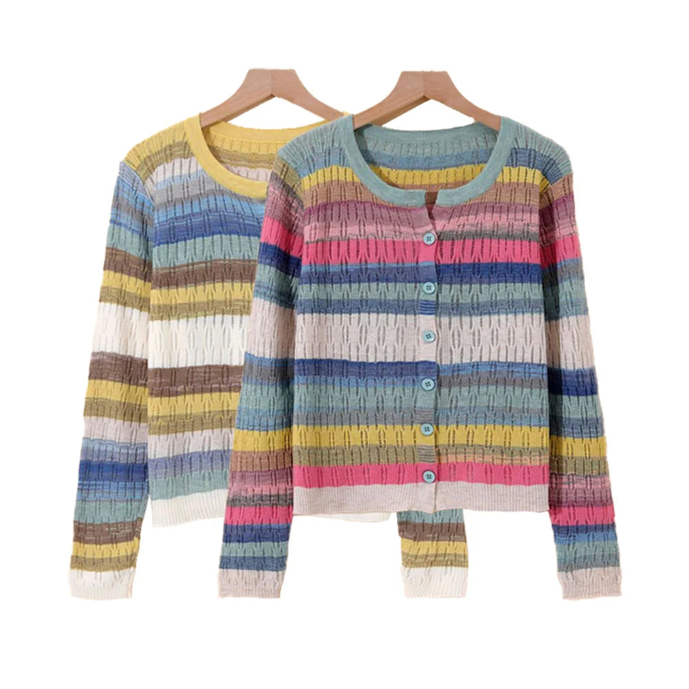 Myrna | Vintage inspireret stribet vest