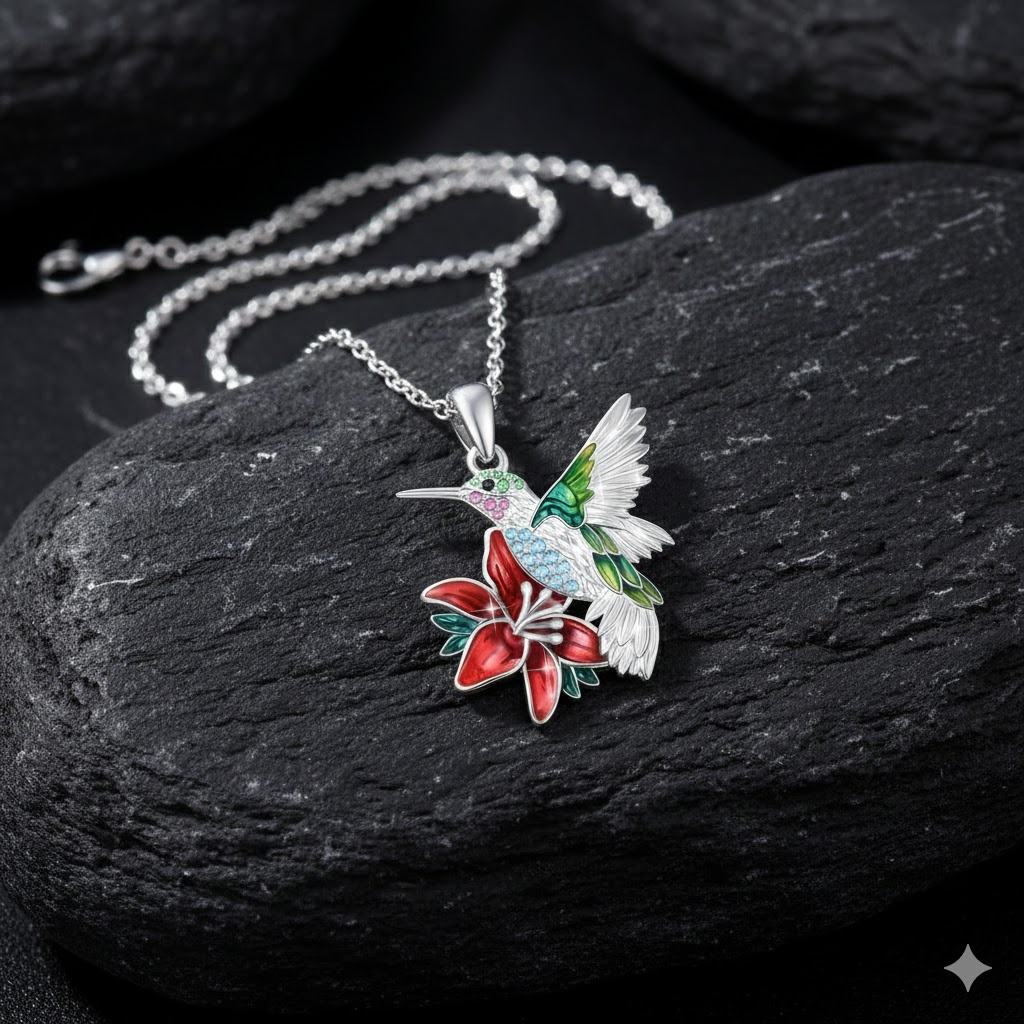 Magisk kolibri øreringe med gratis halskæde | Begrænset tilbud
