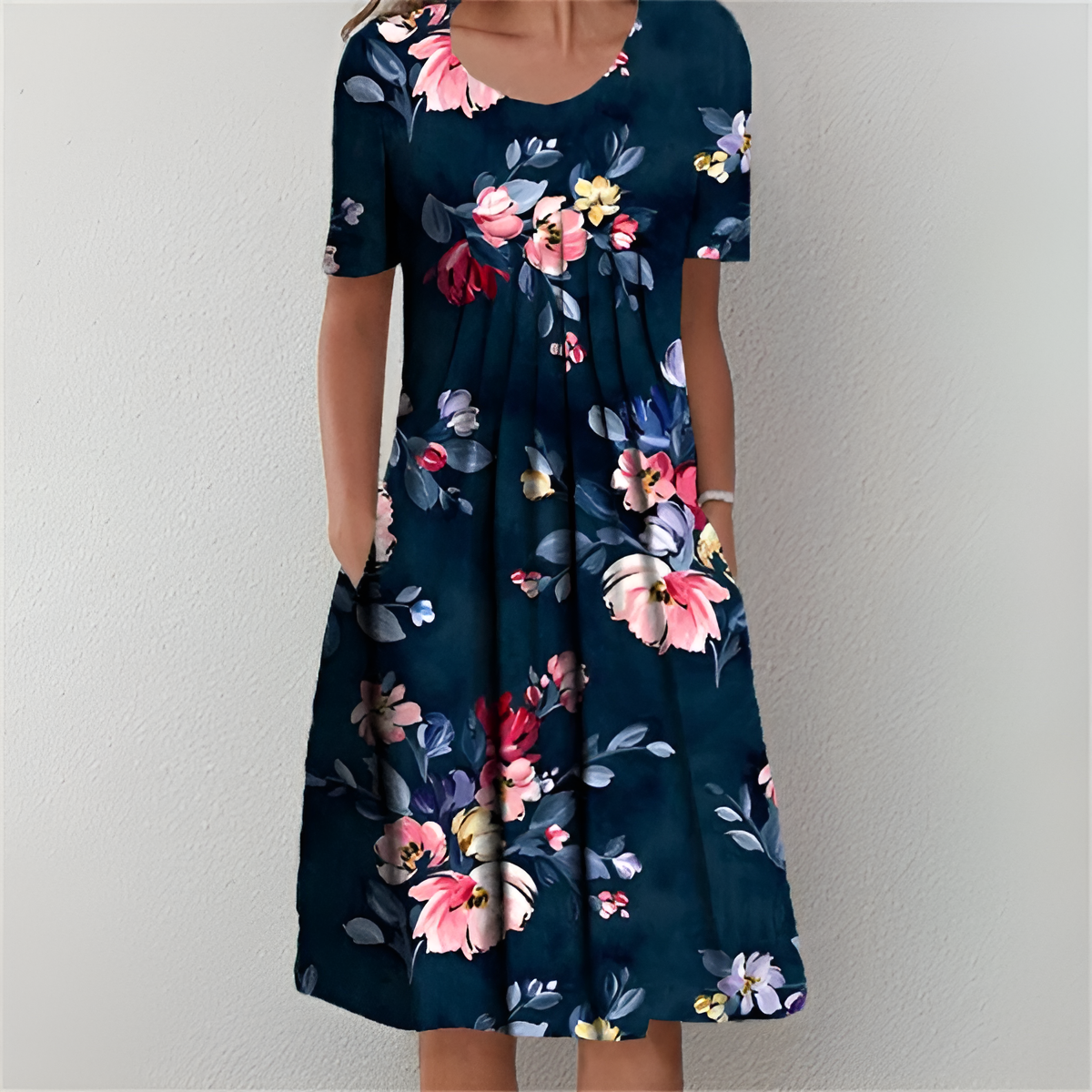 Sofia™ | Blomstret Midikjole
