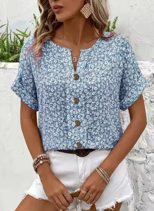 Sofia™ | Elegant Blomstret Bluse 