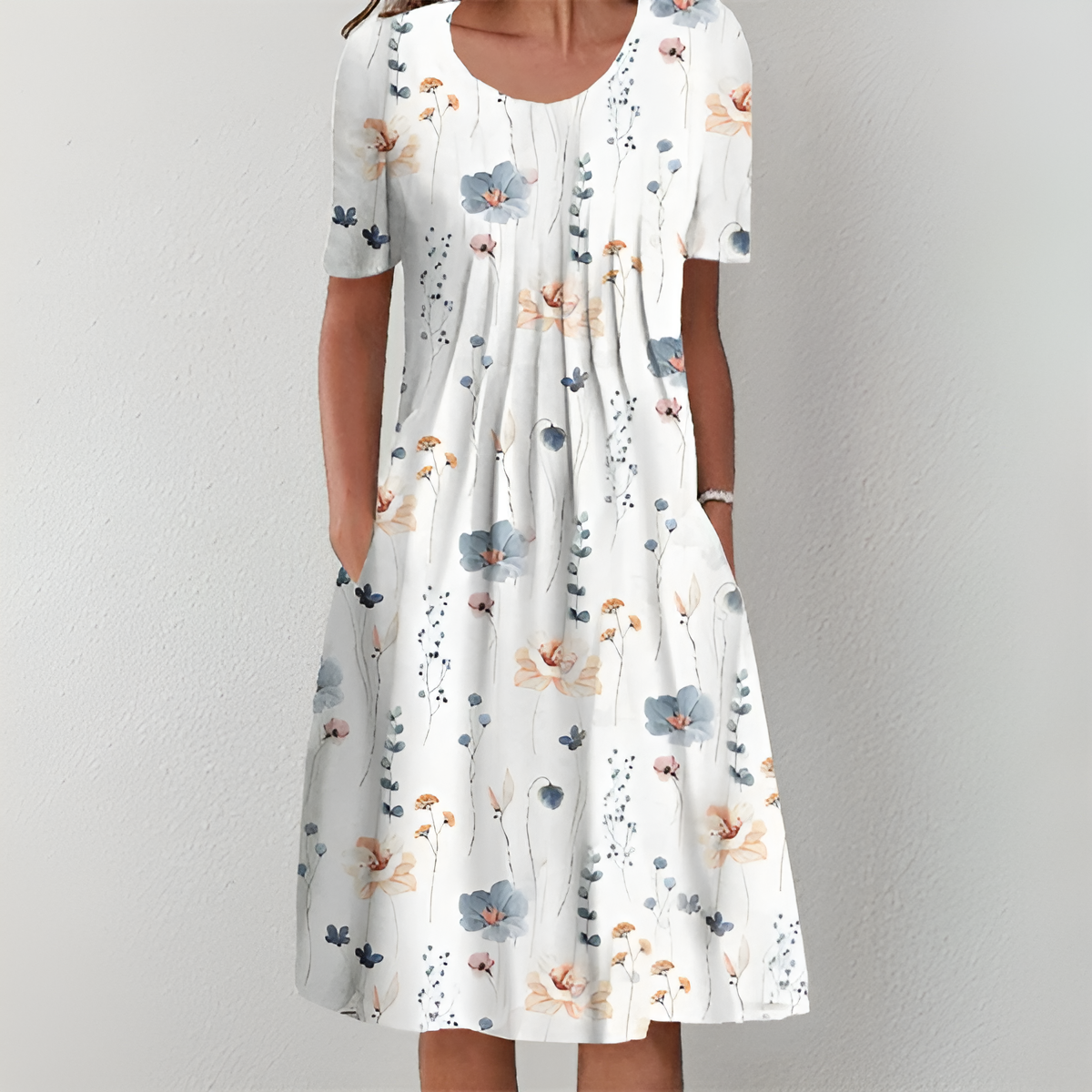 Sofia™ | Blomstret Midikjole