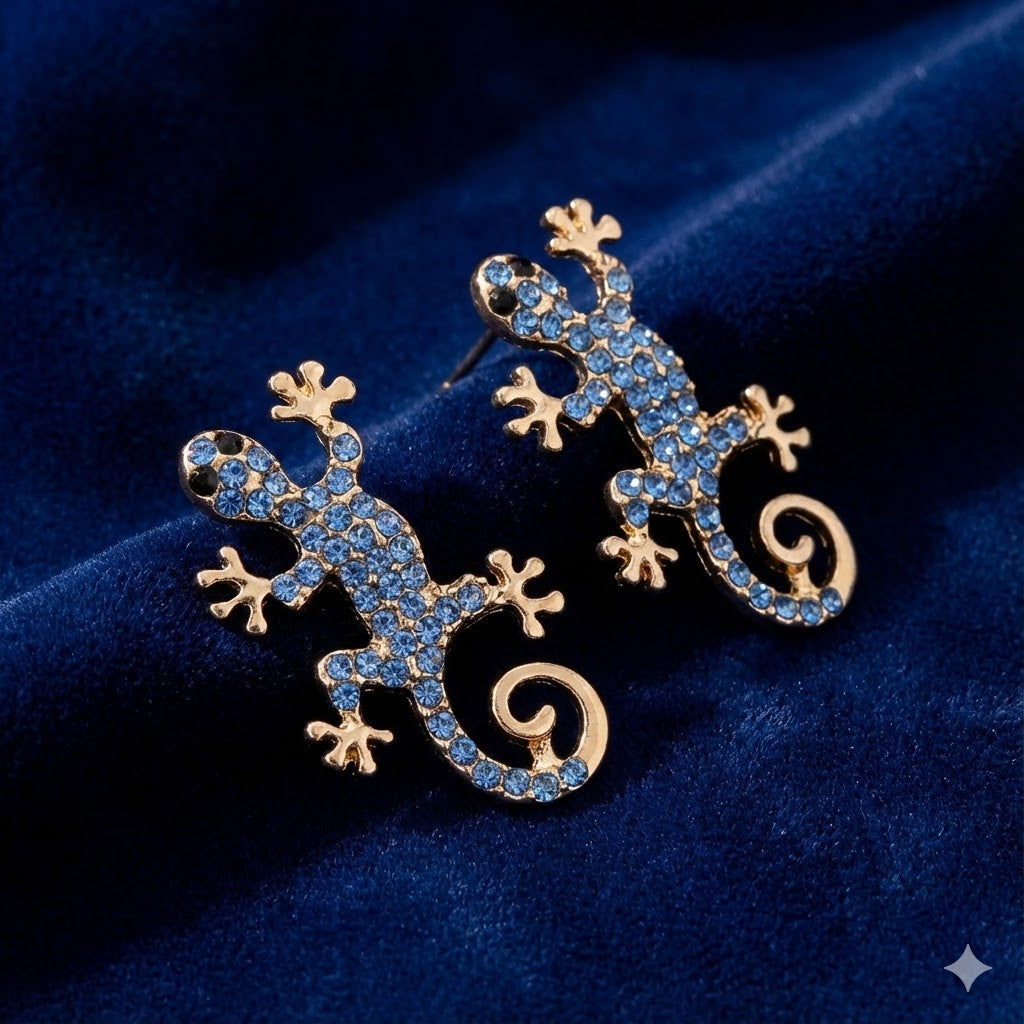 Gecko lykkebringer øreringe med gratis ring | Begrænset tilbud