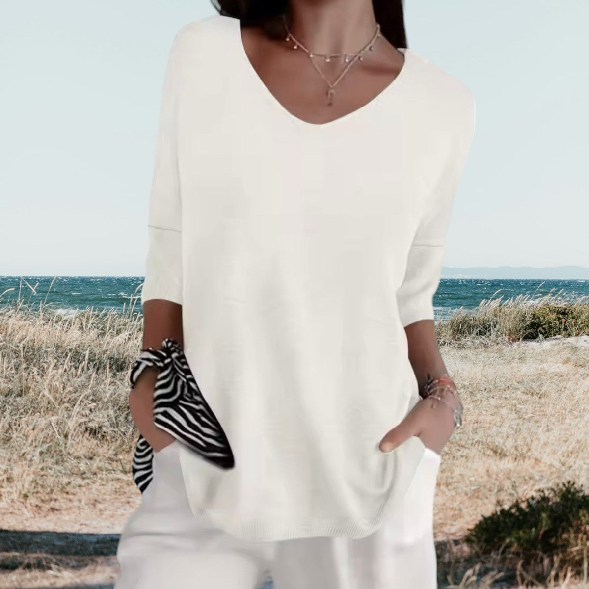 Nena | Stilfuld V-Hals Casual Top